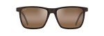 Maui Jim Polarized Rectangular Sunglasses - Brown Stripe