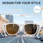 Stylish Blue Mirrored Polarized Sunglasses for Women