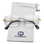 Tea & White Rectangle Rimless Sunglasses for All