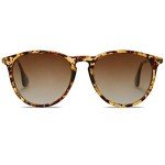 SOJOS Round Polarized Vintage Sunglasses - Matte Tortoise