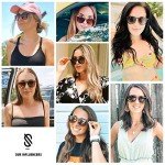 SOJOS Round Polarized Vintage Sunglasses - Matte Tortoise
