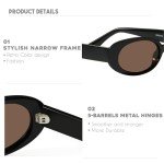 Mosanana Vintage 90s Retro Oval Sunglasses