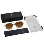 SOJOS Polarized Gold Aviator Sunglasses for All