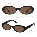 Mosanana Vintage 90s Retro Oval Sunglasses