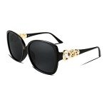 FEISEDY Women's Oversized Pearl Sunglasses with UV Protection