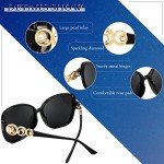 FEISEDY Women's Oversized Pearl Sunglasses with UV Protection