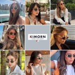 Kimorn Retro Oval Sunglasses for Men & Women