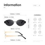 Kimorn Retro Oval Sunglasses for Men & Women