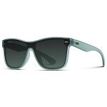 Polarized Flat Lens Square Sunglasses - Frosted Sky