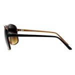 Men's Oversized Racer Sport Sunglasses - Black/Brown