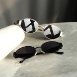 Kimorn Retro Oval Sunglasses for Men & Women
