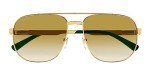 Gucci Gold/Brown Gradient Pilot Sunglasses 60mm