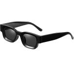 AIEYEZO Retro Thick Rectangle Polarized Sunglasses