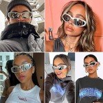 Trendy Y2K Wrap Around Sunglasses - 2 Pairs