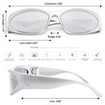 Trendy Y2K Wrap Around Sunglasses - 2 Pairs