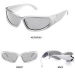Trendy Y2K Wrap Around Sunglasses - 2 Pairs