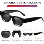 AIEYEZO Retro Thick Rectangle Polarized Sunglasses