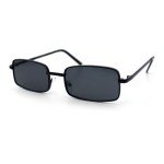 Men's Retro Narrow Rectangular Metal Sunglasses