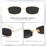Dollger Retro Rectangle Sunglasses for Men and Women