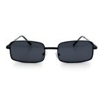 Men's Retro Narrow Rectangular Metal Sunglasses