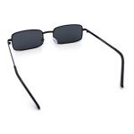 Men's Retro Narrow Rectangular Metal Sunglasses