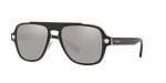 Versace Black Frame Sunglasses with Silver Lenses
