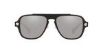 Versace Black Frame Sunglasses with Silver Lenses