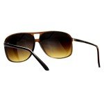 Men's Oversized Racer Sport Sunglasses - Black/Brown