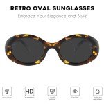 Mosanana Retro Oval Sunglasses for Women