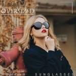 Joopin Oversized Polarized Black Red Sunglasses