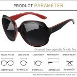 Joopin Oversized Polarized Black Red Sunglasses