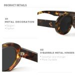 Mosanana Retro Oval Sunglasses for Women