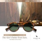 CARFIA Retro Polarized Men's Round Sunglasses