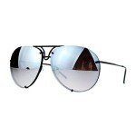 JuicyOrange Oversized Round Metal Aviator Sunglasses