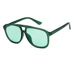 Stylish Green Rectangle Sunglasses UV400 for All
