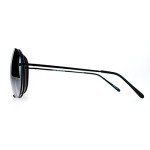 JuicyOrange Oversized Round Metal Aviator Sunglasses