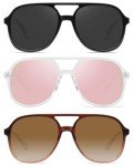 Retro Square Aviator Sunglasses for Men and Women
