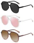 Retro Square Aviator Sunglasses for Men and Women
