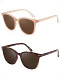 FIMILU Women's Polarized Big Frame Sunglasses - 2 Pack