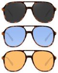 Retro 70s Square Aviator Sunglasses for Everyone