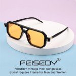 Retro Flat Aviator Sunglasses for Men and Women