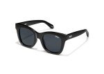 Quay Oversized Polarized Sunglasses in Shiny Black