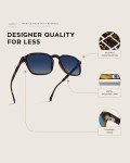 WearMe Pro Men's Polarized Square Sunglasses - Retro Style