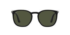 Persol PO3316S Black/Green Rectangle Sunglasses 54mm