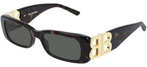 Balenciaga BB0096S Shiny Dark Havana Sunglasses