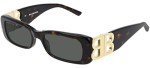 Balenciaga BB0096S Shiny Dark Havana Sunglasses