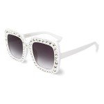 Freckles Mark Elton Rhinestone Oversized Sunglasses