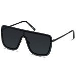 Oversized Rimless Polarized Square Sunglasses for Everyone