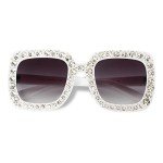 Freckles Mark Elton Rhinestone Oversized Sunglasses