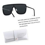 Oversized Rimless Polarized Square Sunglasses for Everyone